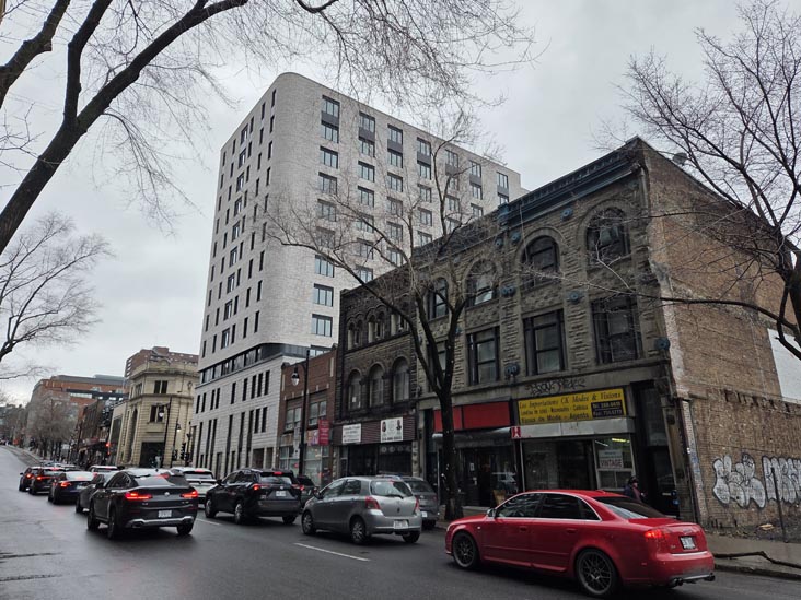 Boulevard Saint-Laurent Near Rue Ontario, Montr&eacute;al, Canada, April 5, 2026