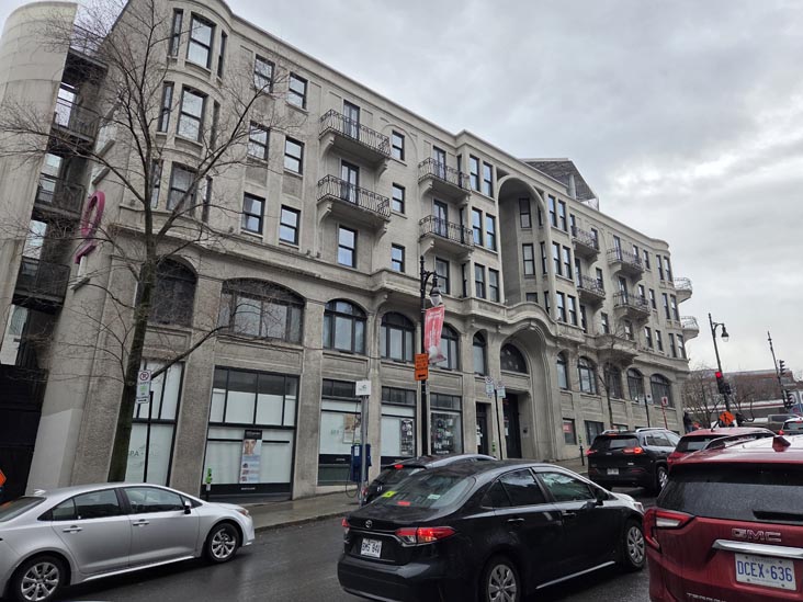 Boulevard Saint-Laurent at Rue Sherbrooke, Montr&eacute;al, Canada, April 5, 2026