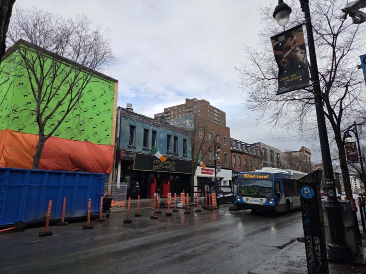 Boulevard Saint-Laurent Between Rue Milton and Prince Arthur Street, Montr&eacute;al, Canada, April 5, 2026