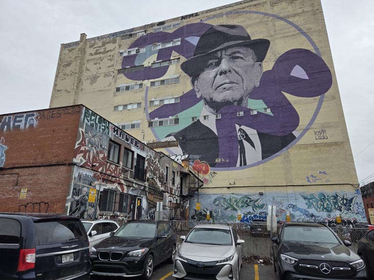 Leonard Cohen Mural, Rue Napoleon at Boulevard Saint-Laurent, Montréal, Canada, April 5, 2026