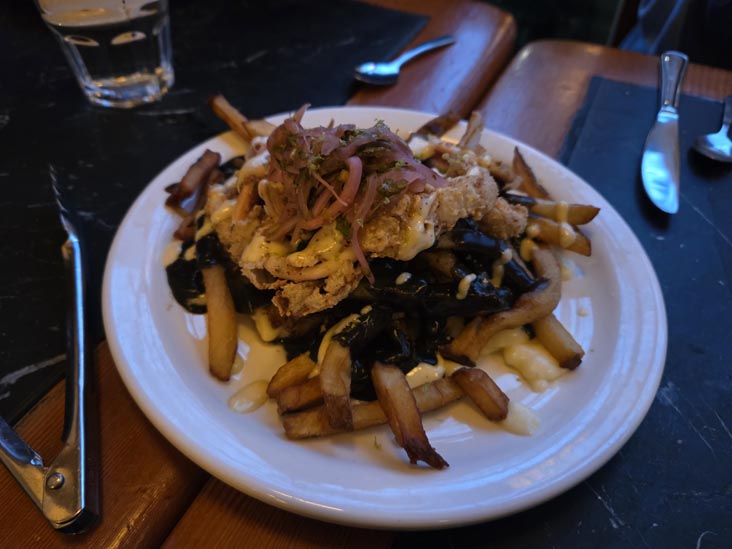 Squid Ink Poutine, Au Pied de Cochon, Montréal, Canada, April 5, 2026