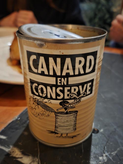 Canard en Conserve/Duck In a Can, Au Pied de Cochon, Montréal, Canada, April 5, 2026