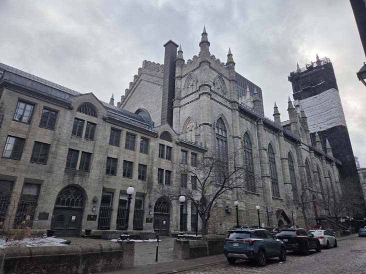Basilique Notre-Dame de Montr&eacute;al/Notre-Dame Basilica From Rue Saint-Sulpice, Montr&eacute;al, Canada, April 7, 2026