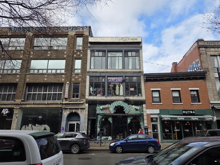 Boulevard Saint-Laurent Between Rue Guilbault and Rue Prince-Arthur, Montr&eacute;al, Canada, April 5, 2026
