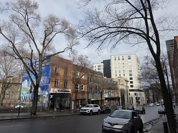 Boulevard Saint-Laurent Between Rue Saint-Norbert and Rue Ontario, Montr&eacute;al, Canada, April 5, 2026