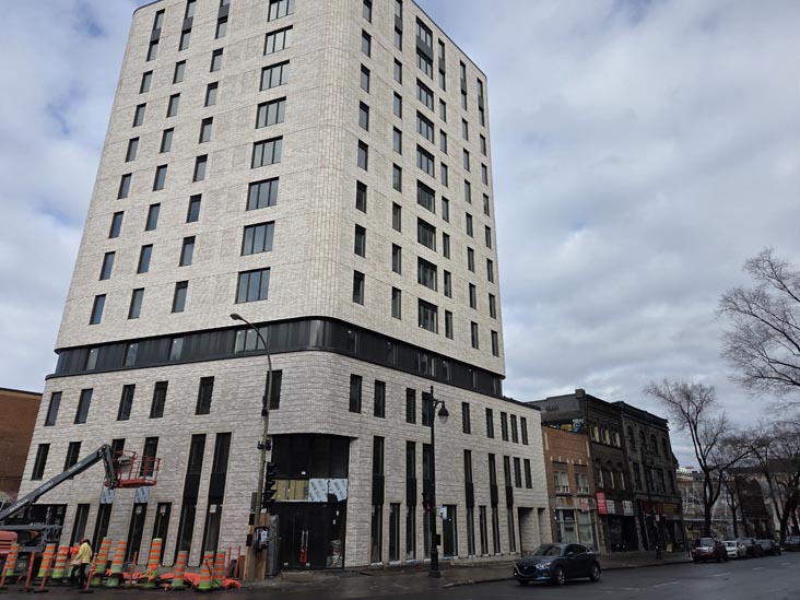 Boulevard Saint-Laurent at Rue Ontario, Montr&eacute;al, Canada, April 5, 2026