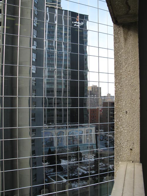 View From Balcony Of Room 818, Delta Montréal, 475, Avenue President Kennedy, Montréal, Québec, Canada