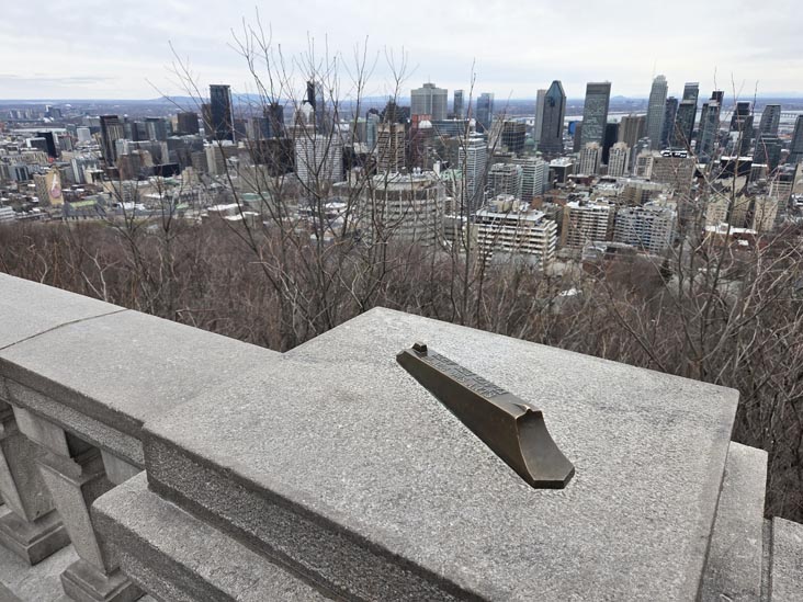 View From Kondiaronk Belvedere, Parc du Mont-Royal/Mount Royal Park, Montréal, Canada, April 4, 2026