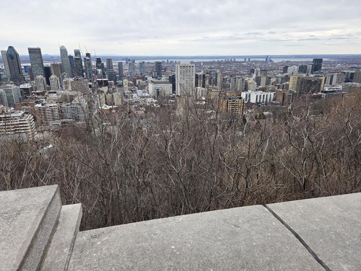 View From Kondiaronk Belvedere, Parc du Mont-Royal/Mount Royal Park, Montr&eacute;al, Canada, April 4, 2026