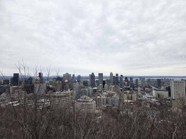 View From Kondiaronk Belvedere, Parc du Mont-Royal/Mount Royal Park, Montr&eacute;al, Canada, April 4, 2026