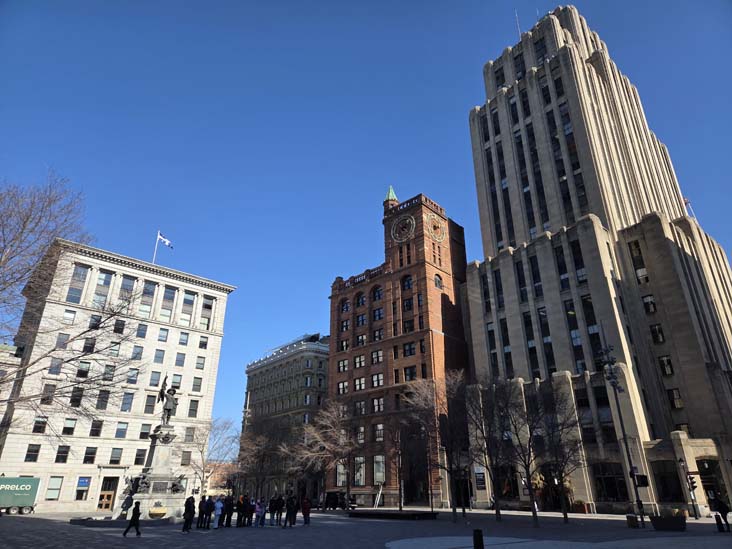 New York Life Insurance Building and Aldred Building, Place d'Armes, Montr&eacute;al, Canada, April 8, 2026
