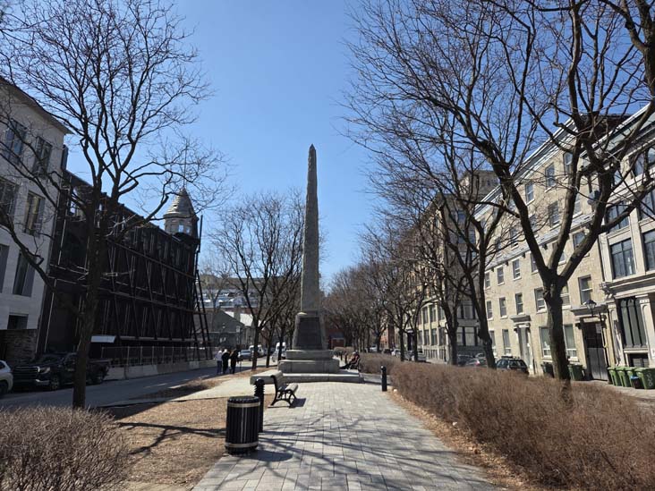Monument aux Pionniers/Pioneers' Obelisk, Place d'Youville, Montr&eacute;al, Canada, April 8, 2026