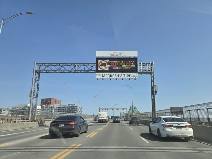 Crossing Pont Jacques-Cartier/Jacques Cartier Bridge Between Montr&eacute;al and Longueuil, Qu&eacute;bec, Canada, April 28, 2026