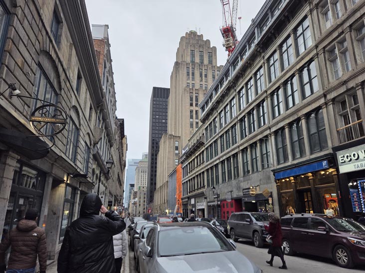 Rue Notre-Dame Ouest Between Boulevard Saint-Laurent and Rue Saint-Sulpice, Montréal, Canada, April 4, 2026