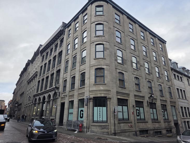 Rue Saint-Paul Ouest at Rue Saint-Sulpice, Montr&eacute;al, Canada, April 7, 2026