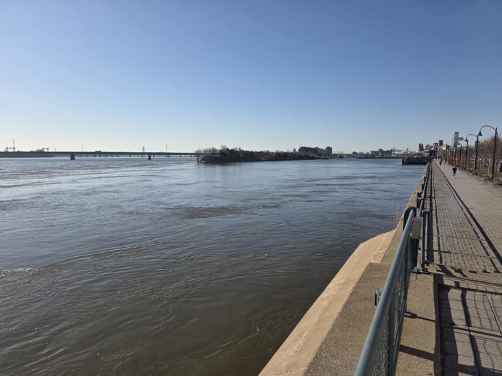 St. Lawrence River From Quai de l'Horloge, Vieux-Port de Montr&eacute;al/Old Port of Montreal, Montr&eacute;al, Canada, April 8, 2026
