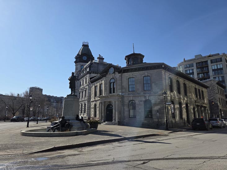 John Young Monument, Rue Commune at Rue Margarite d'Youville, Vieux-Port de Montr&eacute;al/Old Port of Montreal, Montr&eacute;al, Canada, April 8, 2026