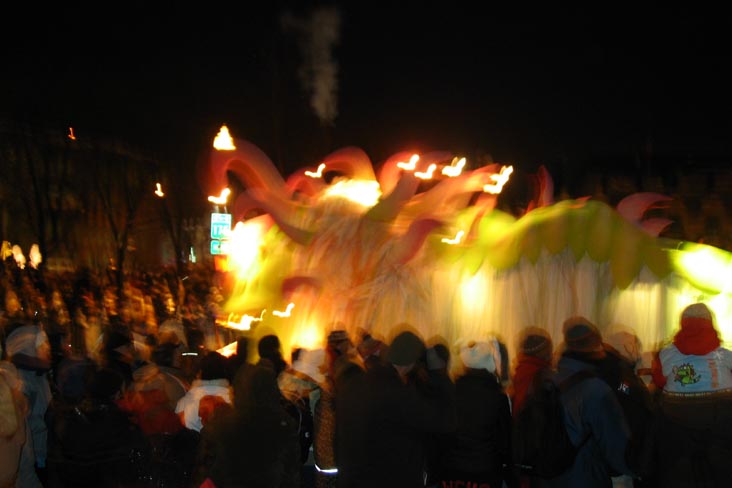 Night Parade, Grande Allée, Carnaval de Québec (Quebec Winter Carnival), Québec City, Canada, February 16, 2008, 9:23 p.m.