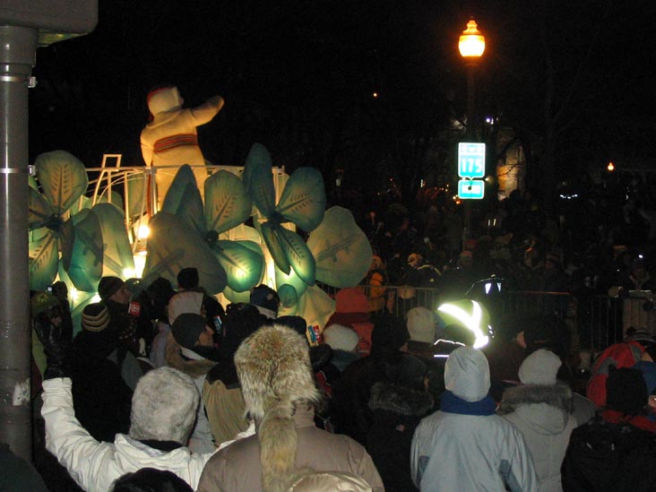Bonhomme Float, Night Parade, Grande Allée, Carnaval de Québec (Quebec Winter Carnival), Québec City, Canada, February 16, 2008, 9:43 p.m.