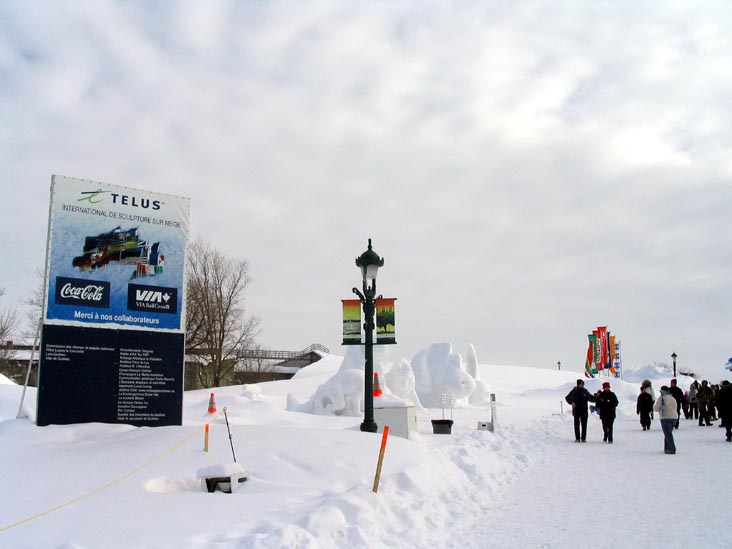 Snow Sculptures, Place Desjardins, Carnaval de Québec (Quebec Winter Carnival), Québec City, Canada