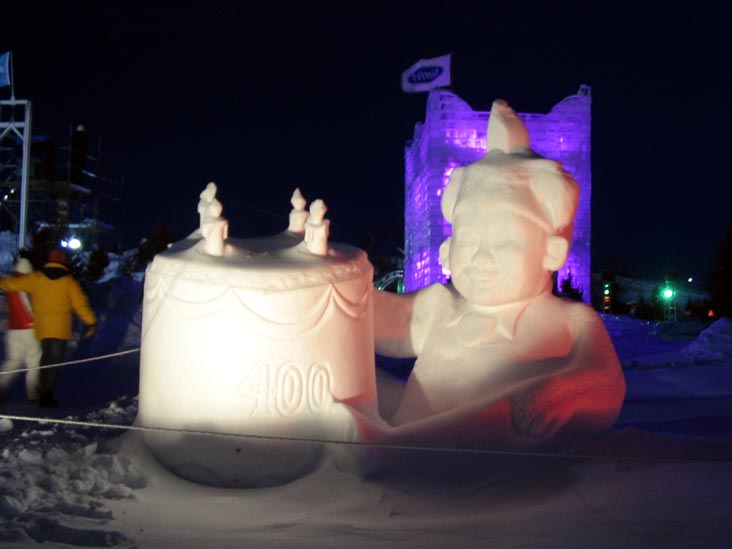 Snow Sculpture, Place Desjardins, Carnaval de Québec (Quebec Winter Carnival), Québec City, Canada