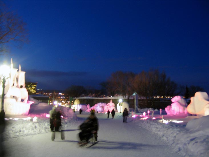 Snow Sculptures, Place Desjardins, Carnaval de Québec (Quebec Winter Carnival), Québec City, Canada