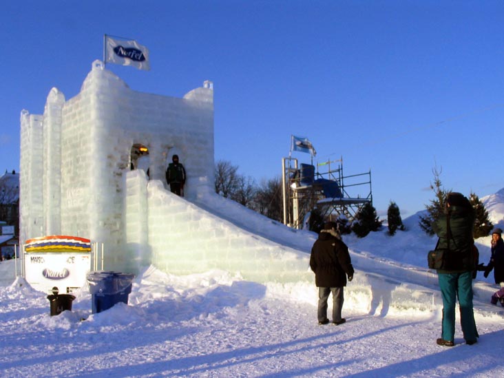 Natrel Ice Tower (Maison de glace Natrel), Place Desjardins, Carnaval de Québec (Quebec Winter Carnival), Québec City, Canada