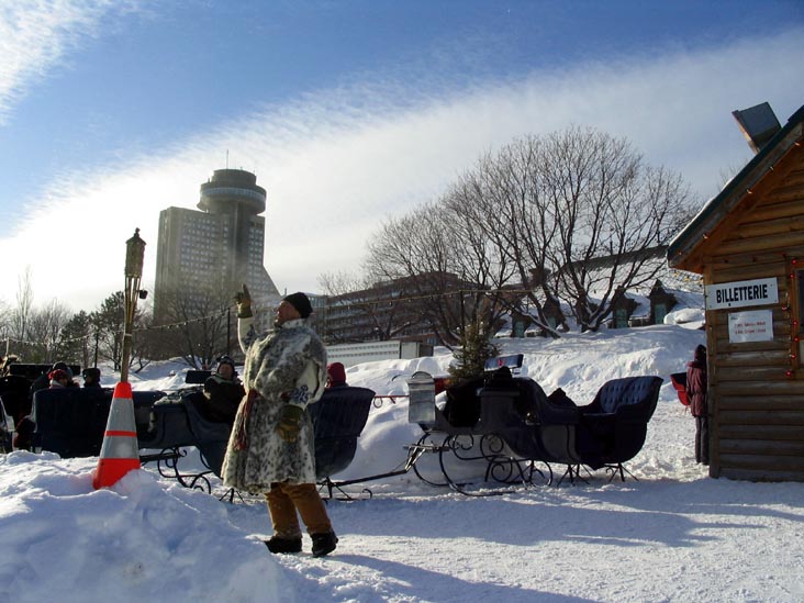 Sleigh Ride (Promenade en carriole), Place Desjardins, Carnaval de Québec (Quebec Winter Carnival), Québec City, Canada