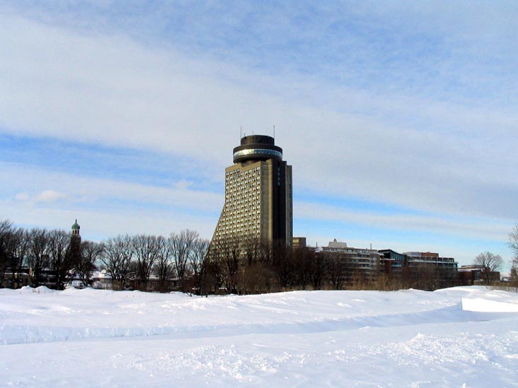 Le Concorde From Sleigh Ride (Promenade en carriole), Place Desjardins, Carnaval de Québec (Quebec Winter Carnival), Québec City, Canada
