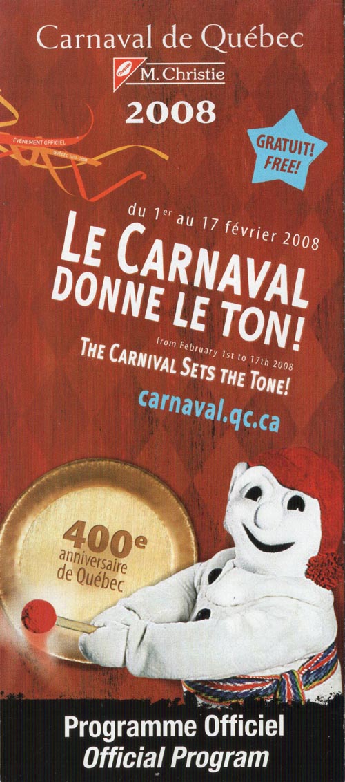 Official Program, Carnaval de Québec (Quebec Winter Carnival), Québec City, Canada