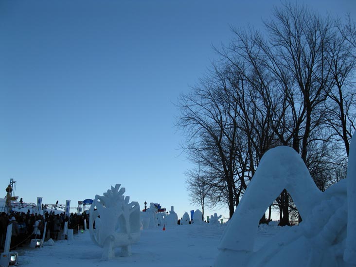 TELUS International Snow Sculpture Event, Place Desjardins, Plains of Abraham, 2010 Carnaval de Québec (Quebec Winter Carnival), Québec City, Canada, February 13, 2010