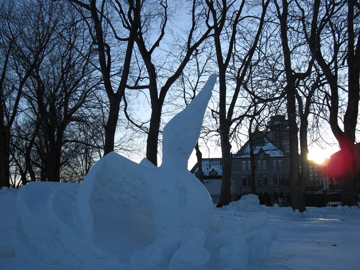 TELUS International Snow Sculpture Event, Place Desjardins, Plains of Abraham, 2010 Carnaval de Québec (Quebec Winter Carnival), Québec City, Canada, February 13, 2010
