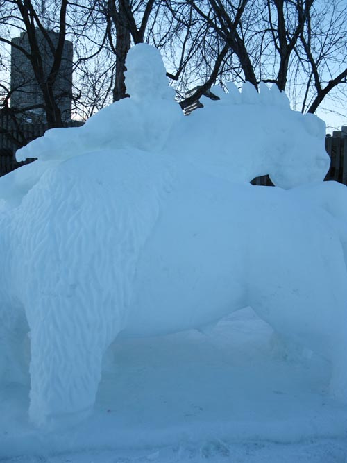 TELUS International Snow Sculpture Event, Place Desjardins, Plains of Abraham, 2010 Carnaval de Québec (Quebec Winter Carnival), Québec City, Canada, February 13, 2010