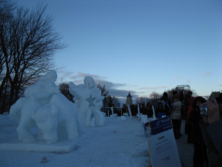 TELUS International Snow Sculpture Event, Place Desjardins, Plains of Abraham, 2010 Carnaval de Québec (Quebec Winter Carnival), Québec City, Canada, February 13, 2010