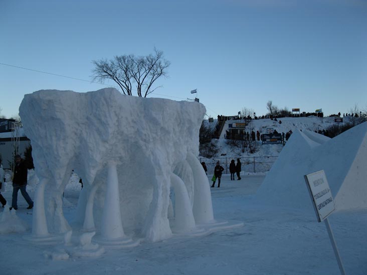 TELUS International Snow Sculpture Event, Place Desjardins, Plains of Abraham, 2010 Carnaval de Québec (Quebec Winter Carnival), Québec City, Canada, February 13, 2010