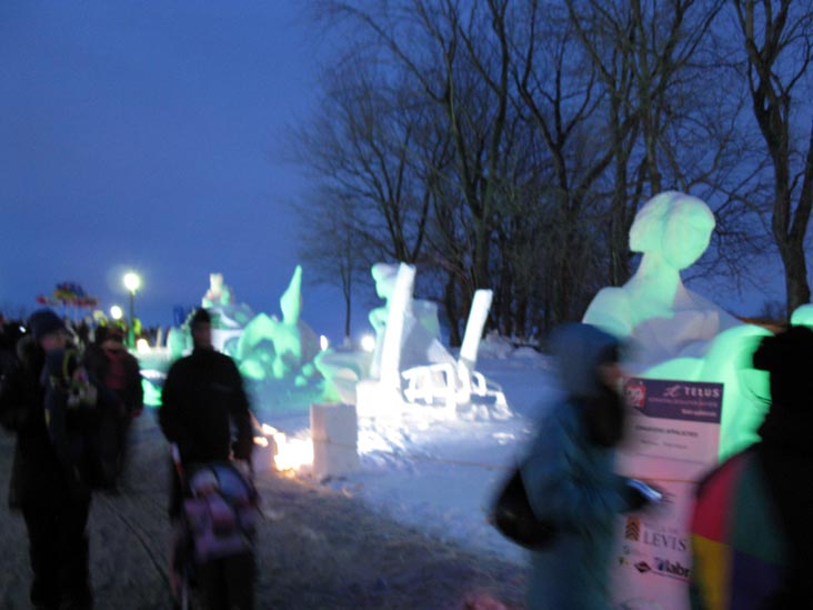 TELUS International Snow Sculpture Event, Place Desjardins, Plains of Abraham, 2010 Carnaval de Québec (Quebec Winter Carnival), Québec City, Canada, February 13, 2010