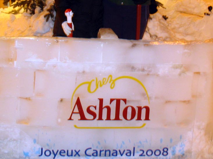 Ice Sculpture, Chez Ashton, 640, Grande Allée, Québec City, Canada