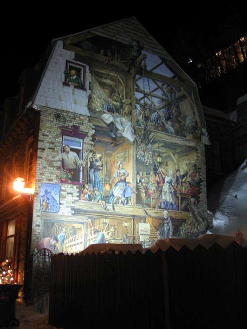 Mural, Rue du Petit-Champlain, Quartier Petit Champlain, Québec City, Canada