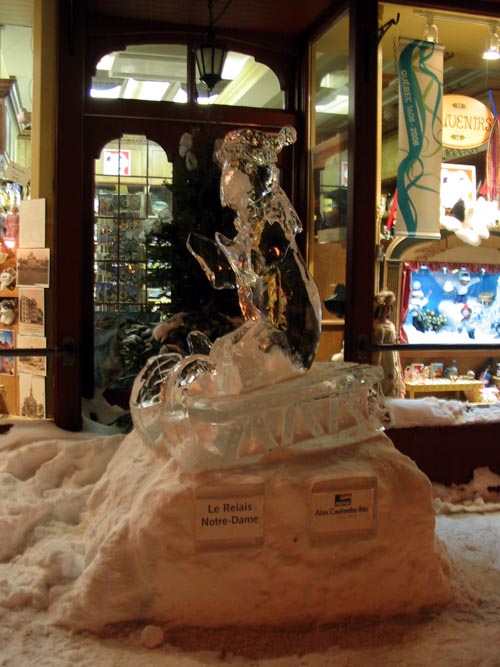 Ice Sculpture, Ice Sculpture, Quartier Petit Champlain, Québec City, Canada