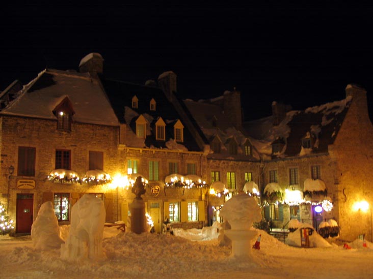 Snow Sculptures, Ice Sculpture, Quartier Petit Champlain, Québec City, Canada