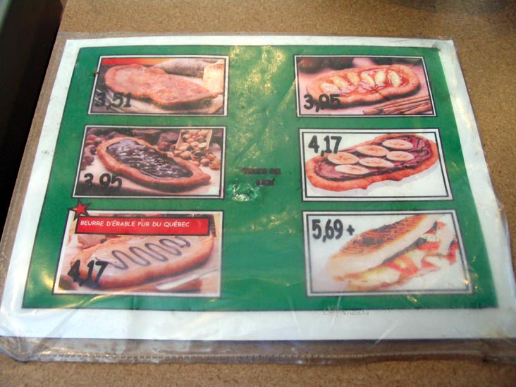 Menu, Queues de Castor, 1 Rue des Carrières, Québec City, Canada