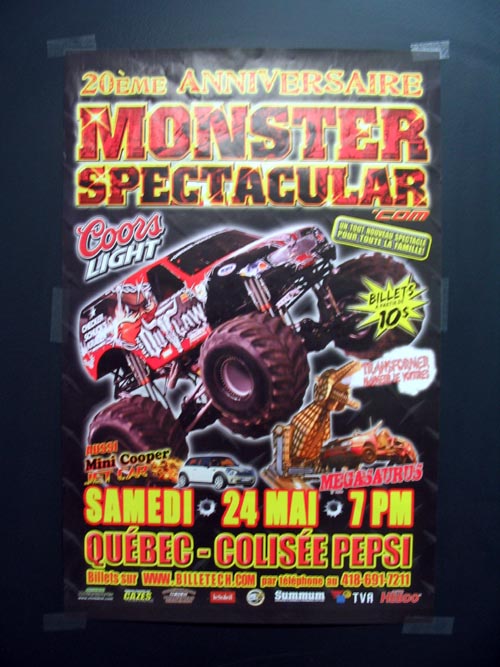 Monster Spectacular Poster, Rest Stop, Autoroute 20, Near Exit 311, Québec, Canada