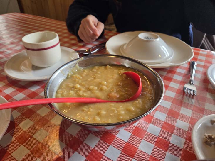 Soupe aux Pois Maison de Jack &agrave; la Fa&ccedil;on des Jumelles Gr&eacute;goire/Pea Soup, Cabane &agrave; Sucre Constantin Gr&eacute;goire, Saint-Esprit, Canada, April 7, 2026