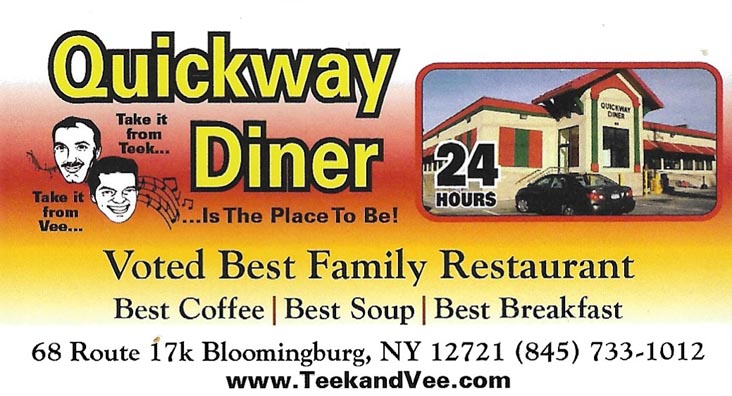Quickway Diner Business Card