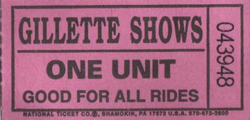 Ride Ticket, Cobleskill Fair
