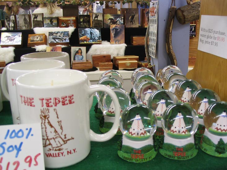 Tepee Snowglobes and Mugs, The Tepee, 7632 US Highway Route 20, Cherry Valley, New York, August 14, 2004