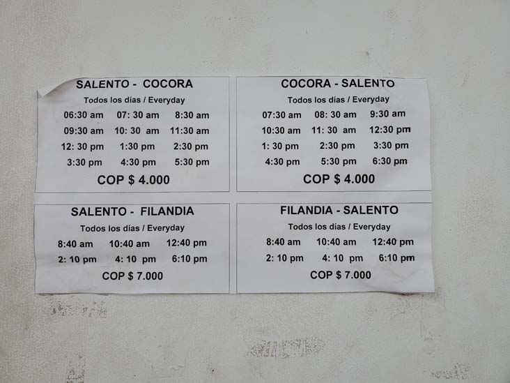 Willy Schedule, Plaza de Bolívar, Salento, Colombia, July 16, 2022