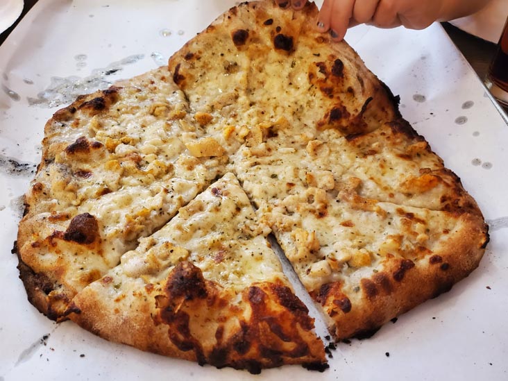 Clam Pie, Sally's Apizza, 237 Wooster Street, New Haven, Connecticut, August 31, 2022