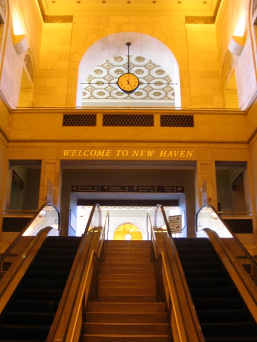Escalators and Stairs to Tracks, New Haven Union Station, New Haven, Connecticut