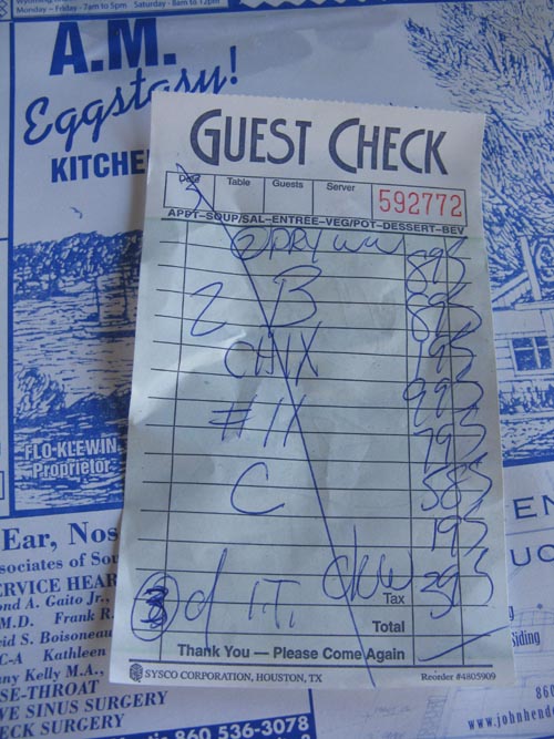 Check, Kitchen Little, 135 Greenmanville Avenue, Mystic, Connecticut